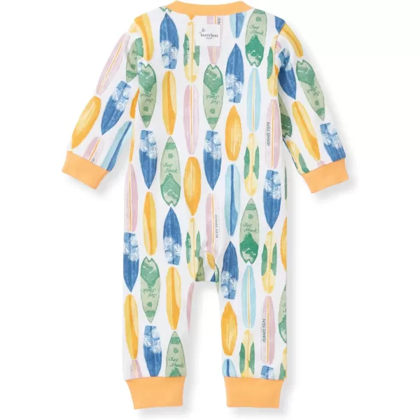 Burt's Bees Baby baby-boys Sleep and Play Pjs, 100% Organic Cotton One-piece Zip Front Romper Jumpsuit Pajamas