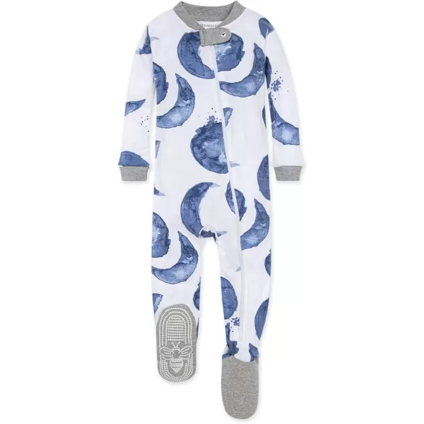 Burt's Bees Baby baby-girls Zip-up Footed Sleeper Pj &amp; Set of Bibs Gift Bundle, 100% Organic Cotton