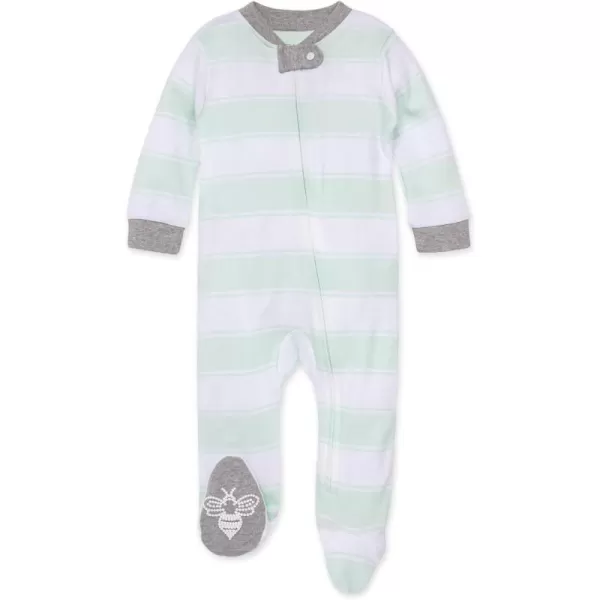 Burt's Bees Baby baby-boys Sleep and Play Pjs, 100% Organic Cotton One-piece Zip Front Romper Jumpsuit Pajamas