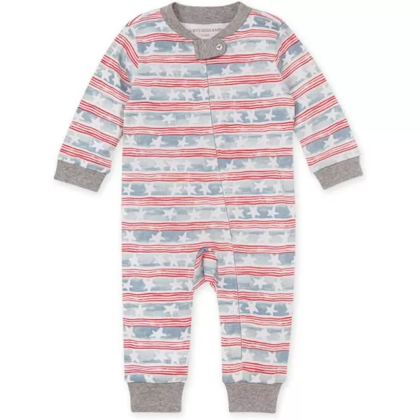 Burt's Bees Baby baby-boys Sleep and Play Pjs, 100% Organic Cotton One-piece Zip Front Romper Jumpsuit Pajamas