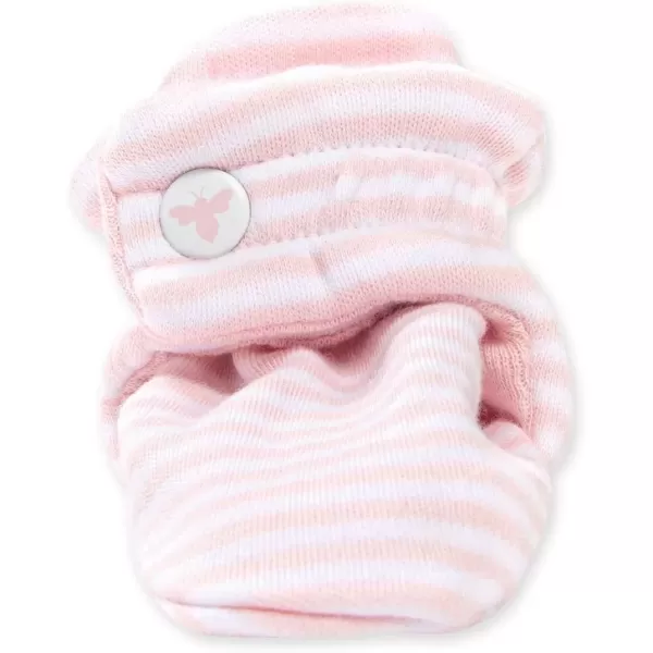 imageBurts Bees Baby Booties Organic Cotton Adjustable Infant SockBlossom Stripe