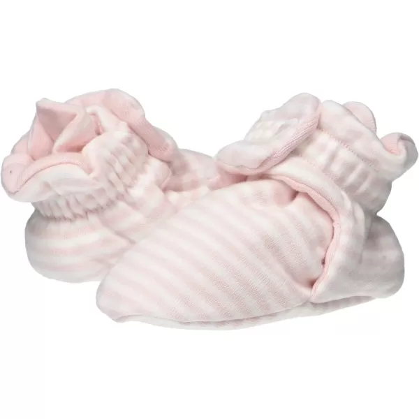 imageBurts Bees Baby Booties Organic Cotton Adjustable Infant SockBlossom Stripe