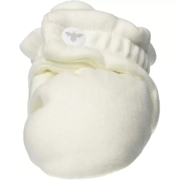 imageBurts Bees Baby Booties Organic Cotton Adjustable Infant SockEggshell White