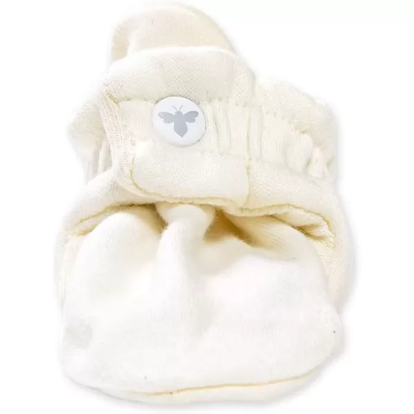 imageBurts Bees Baby Booties Organic Cotton Adjustable Infant SockEggshell White