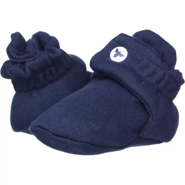 imageBurts Bees Baby Booties Organic Cotton Adjustable Infant SockNavy Blue