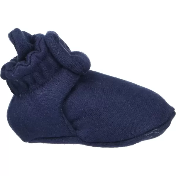 imageBurts Bees Baby Booties Organic Cotton Adjustable Infant SockNavy Blue