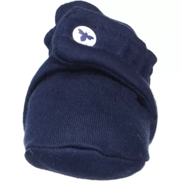 imageBurts Bees Baby Booties Organic Cotton Adjustable Infant SockNavy Blue