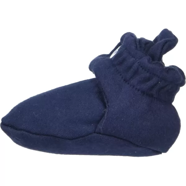 imageBurts Bees Baby Booties Organic Cotton Adjustable Infant SockNavy Blue