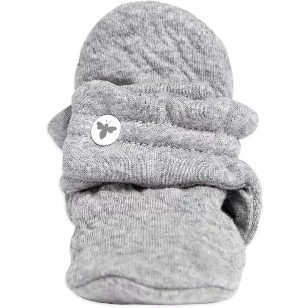 imageBurts Bees Baby Booties Organic Cotton Adjustable Infant SockQuilted Heather Grey