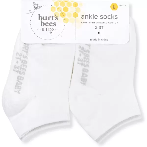 imageBurts Bees Baby Unisex Baby Socks Ankle or Crew Height Made with Soft Organic Cotton 6 Packs with NonSlip Grips for BabiesCloud Ankle Socks