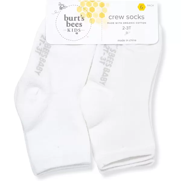 imageBurts Bees Baby Unisex Baby Socks Ankle or Crew Height Made with Soft Organic Cotton 6 Packs with NonSlip Grips for BabiesCloud Crew Socks