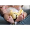 imageBurts Bees Baby Baby Plush Toy Lovey Hold Me Bee Stuffed Security Blanket Infants Comfort Object Made with Organic Velour Shell with Polyester Sunshine Color Size 12x12x3 InchesBee Lovey