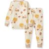 imageBurts Bees Baby Boys 2Piece Long Sleeve Tee and Pants Organic Cotton Pajama SetApple Season