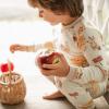 imageBurts Bees Baby Boys 2Piece Long Sleeve Tee and Pants Organic Cotton Pajama SetApple Season