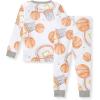 imageBurts Bees Baby Boys 2Piece Long Sleeve Tee and Pants Organic Cotton Pajama SetBasketball