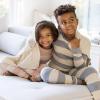 imageBurts Bees Baby Boys 2Piece Long Sleeve Tee and Pants Organic Cotton Pajama SetBlue Rugby Stripe
