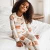 imageBurts Bees Baby Boys 2Piece Long Sleeve Tee and Pants Organic Cotton Pajama SetFrench Toast