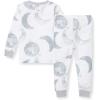 imageBurts Bees Baby Boys 2Piece Long Sleeve Tee and Pants Organic Cotton Pajama SetHello Moon Light Blue