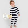 imageBurts Bees Baby Boys 2Piece Long Sleeve Tee and Pants Organic Cotton Pajama SetMidnight Rugby Stripe