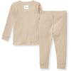imageBurts Bees Baby Boys 2Piece Long Sleeve Tee and Pants Organic Cotton Pajama SetNeutral Solid Rib
