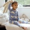 imageBurts Bees Baby Boys 2Piece Long Sleeve Tee and Pants Organic Cotton Pajama SetPolar Mountain Blue