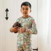 imageBurts Bees Baby Boys 2Piece Long Sleeve Tee and Pants Organic Cotton Pajama SetTouchdown
