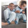 imageBurts Bees Baby Boys 2Piece Long Sleeve Tee and Pants Organic Cotton Pajama SetWatercolor Chevron