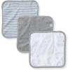 imageBurts Bees Baby Infant Washcloths 100 Organic Cotton Soft and Super Absorbent Knit Terry Wash Cloth  3 Pack SetLight Blue Hello Moon