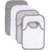 imageBurts Bees Baby Infant Pull On Bibs 100 Organic Cotton Lap Shoulder Style Drool Cloths Newborn EssentialsLight Grey Prints