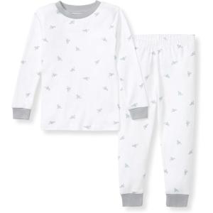 imageBurts Bees Baby Boys 2Piece Long Sleeve Tee and Pants Organic Cotton Pajama SetBlue Golden Bee