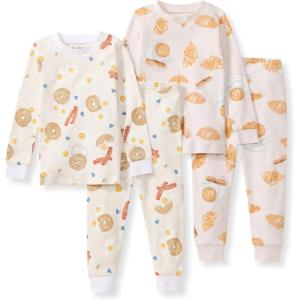 imageBurts Bees Baby Boys 2Piece Long Sleeve Tee and Pants Organic Cotton Pajama SetEggs  Coffee