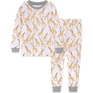 imageBurts Bees Baby Boys 2Piece Long Sleeve Tee and Pants Organic Cotton Pajama SetGiraffes