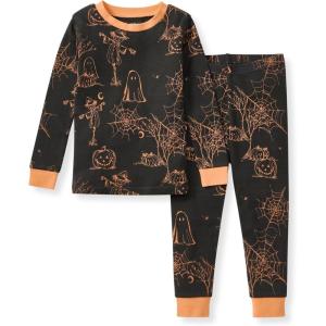 imageBurts Bees Baby Boys 2Piece Long Sleeve Tee and Pants Organic Cotton Pajama SetHaunty Halloween