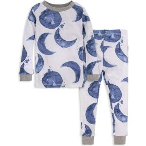 imageBurts Bees Baby Boys 2Piece Long Sleeve Tee and Pants Organic Cotton Pajama SetHello Moon