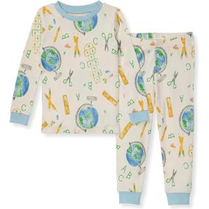 imageBurts Bees Baby Boys 2Piece Long Sleeve Tee and Pants Organic Cotton Pajama SetLearn the Globe