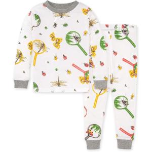imageBurts Bees Baby Boys 2Piece Long Sleeve Tee and Pants Organic Cotton Pajama SetNature Magnified