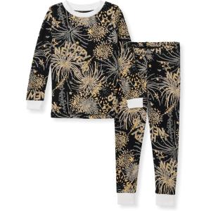 imageBurts Bees Baby Boys 2Piece Long Sleeve Tee and Pants Organic Cotton Pajama SetNew Year Cheer