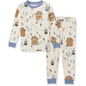 imageBurts Bees Baby Boys 2Piece Long Sleeve Tee and Pants Organic Cotton Pajama SetOut in the Alps