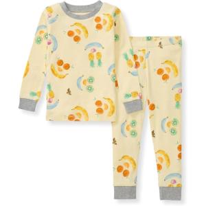 imageBurts Bees Baby Boys 2Piece Long Sleeve Tee and Pants Organic Cotton Pajama SetPlay With Your Food