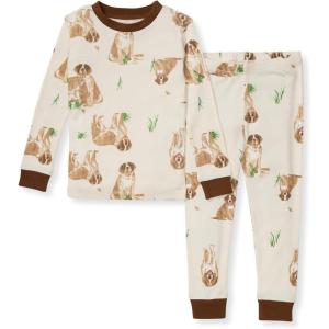 imageBurts Bees Baby Boys 2Piece Long Sleeve Tee and Pants Organic Cotton Pajama SetSt Bernard