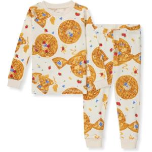 imageBurts Bees Baby Boys 2Piece Long Sleeve Tee and Pants Organic Cotton Pajama SetWaffle Sunday