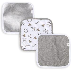 imageBurts Bees Baby Infant Washcloths 100 Organic Cotton Soft and Super Absorbent Knit Terry Wash Cloth  3 Pack SetAbeec