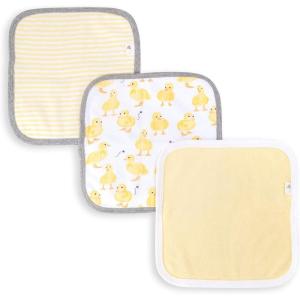 imageBurts Bees Baby Infant Washcloths 100 Organic Cotton Soft and Super Absorbent Knit Terry Wash Cloth  3 Pack SetLittle Ducks
