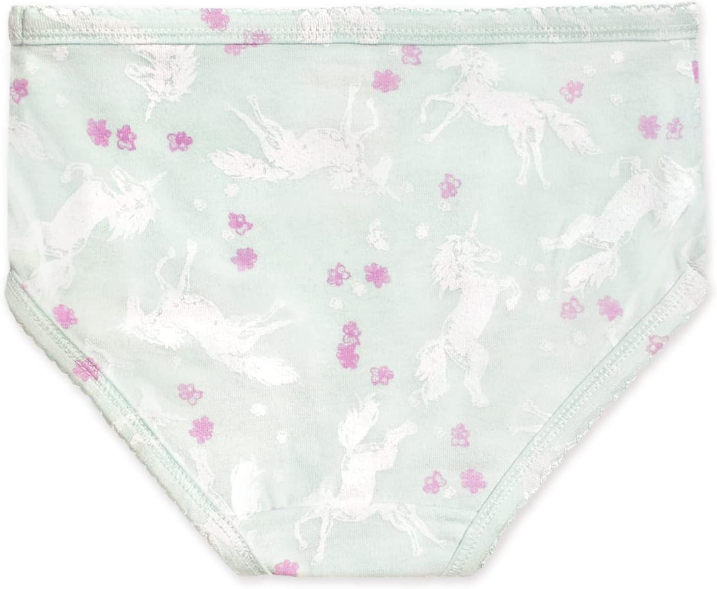 imageBurts Bees Baby Toddler Girls Underwear Set of 5  Solids StripesPrints TagFree with Sizes for 2T to 8 Years OldPlanets  Unicorns