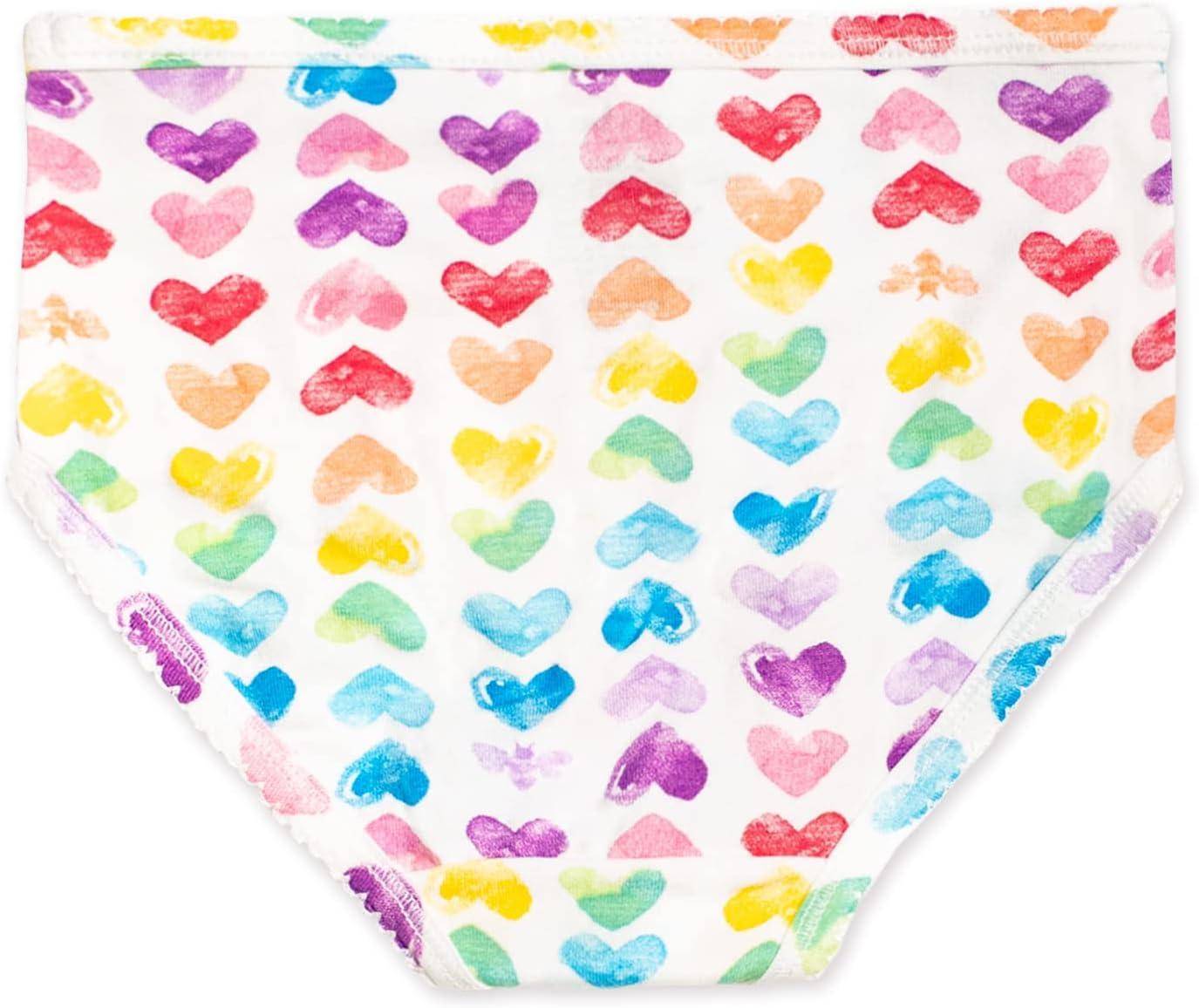 imageBurts Bees Baby Toddler Girls Underwear Set of 5  Solids StripesPrints TagFree with Sizes for 2T to 8 Years OldPuppies  Rainbows