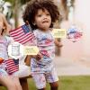 imageBurts Bees Baby Baby Boys Pajamas Sleeve Tee and Shorts 2Piece Pj Set 100 Organic CottonFlying Fireworks