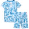 imageBurts Bees Baby Baby Boys Pajamas Sleeve Tee and Shorts 2Piece Pj Set 100 Organic CottonMediterranean Sailing
