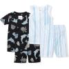 imageBurts Bees Baby Baby Boys Pajamas Sleeve Tee and Shorts 2Piece Pj Set 100 Organic CottonMosaic Sea Animals