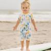 imageBurts Bees Baby Baby Boys Pajamas Sleeve Tee and Shorts 2Piece Pj Set 100 Organic CottonVibrant Surf