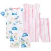 imageBurts Bees Baby Baby Girls Pajamas Sleeve Tee and Shorts 2Piece Pj Set 100 Organic CottonSantorini Beach
